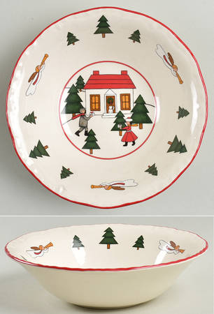 Christmas Village Coupe Cereal Bowl