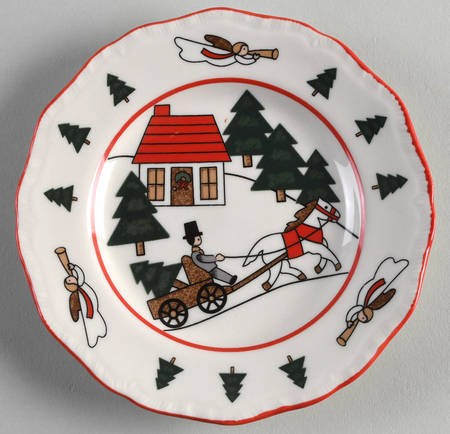 Christmas Village Bread & Butter Plate by Mason's