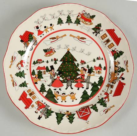 Christmas Village Accent Dinner Plate