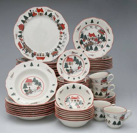 Christmas Village 56 Piece Set