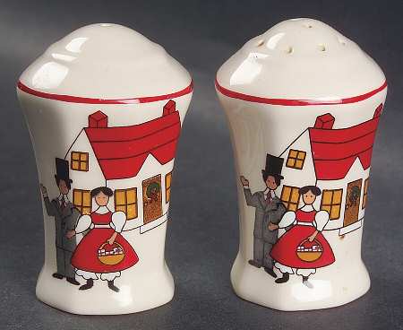 Christmas Village Salt & Pepper Set