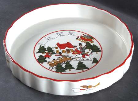 Christmas Village 10" Quiche
