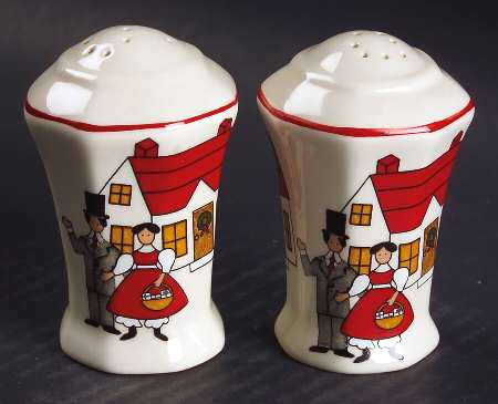 Christmas Village Salt & Pepper Set