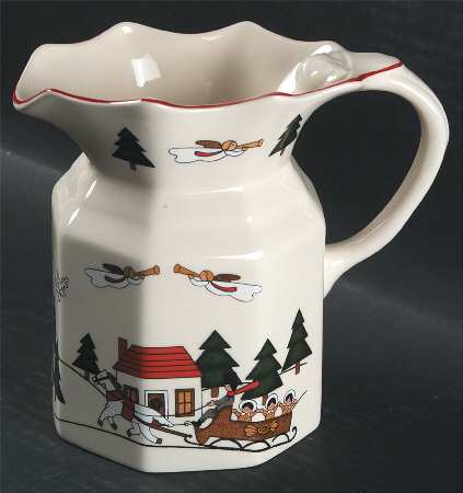 Christmas Village Large Fenton Jug