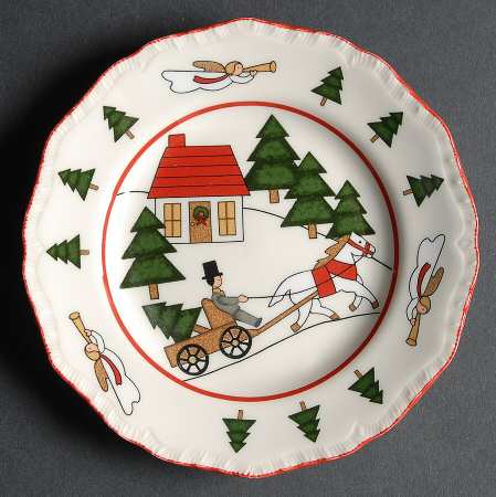 Christmas Village Bread & Butter Plate by Mason's