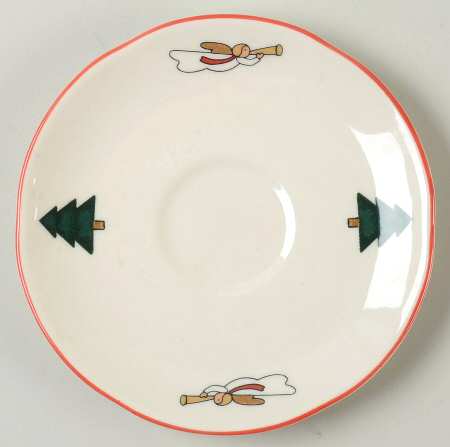 Christmas Village Saucer for Flat Dutch Cup