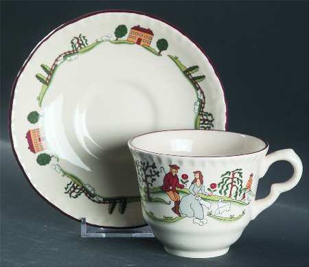 Country Lane Flat Cup & Saucer Set by Mason's