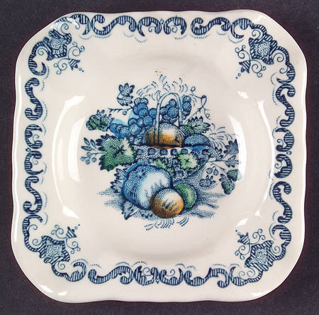 Fruit Basket Blue Multicolor Small Ashtray