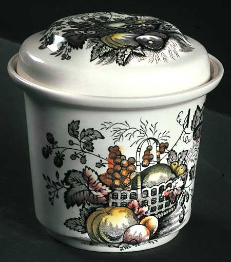 Fruit Basket Brown Multicolor Drip Jar & Lid (No Strainer)