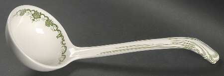 Fruit Basket Green Tureen Ladle