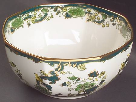 Mandalay Chartreuse (Gold Accent & Trim) 6" Octagonal Vegetable Bowl