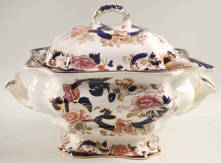 Mandalay Blue Multicolor Tureen & Lid w/Ladle
