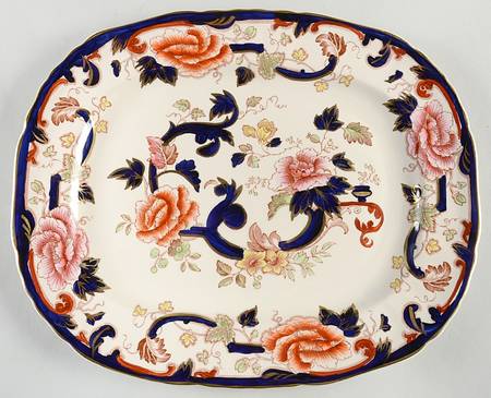 Mandalay Blue Multicolor 15" Oval Serving Platter