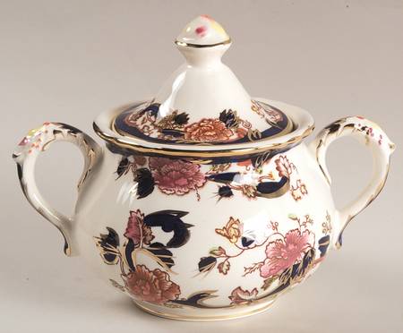 Mandalay Blue Multicolor Sugar Bowl & Lid