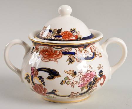 Mandalay Blue Multicolor Sugar Bowl & Lid