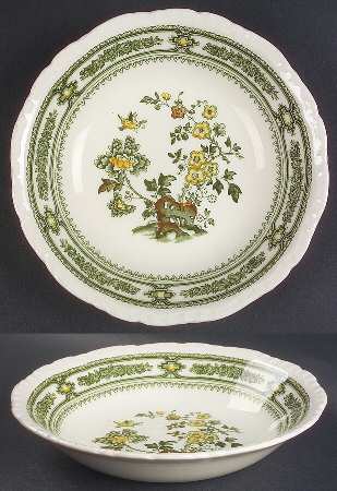 Manchu Green Multicolor Coupe Soup Bowl