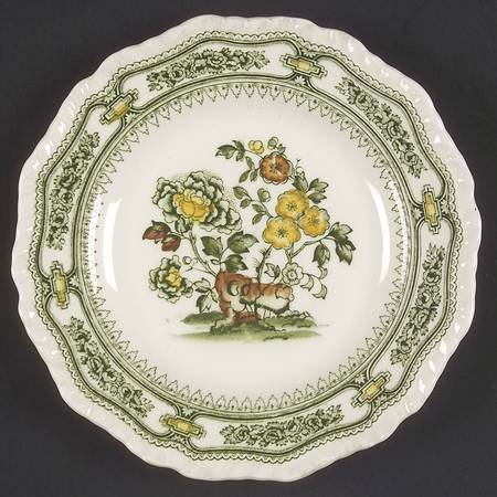 Manchu Green Multicolor Bread & Butter Plate
