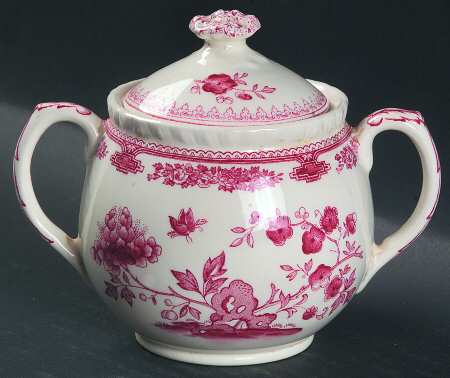 Manchu Pink Sugar Bowl & Lid