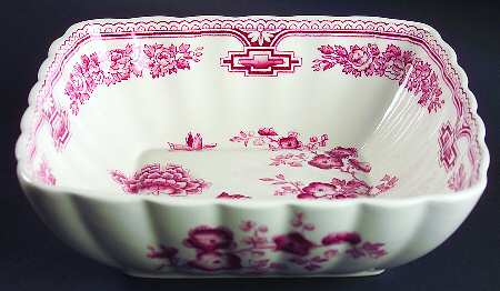 Manchu Pink 8" Square Vegetable Bowl