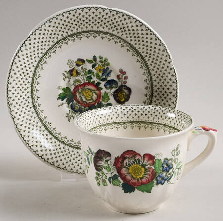 Paynsley Green Multicolor Oversized Cup & Saucer Set
