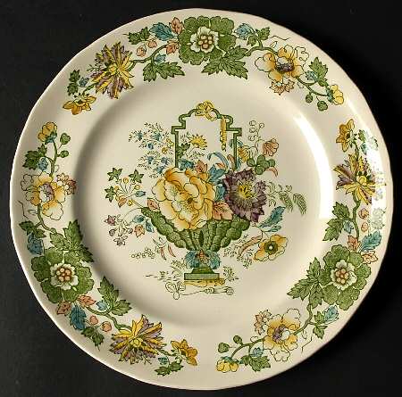 Strathmore Green Multicolor Luncheon Plate