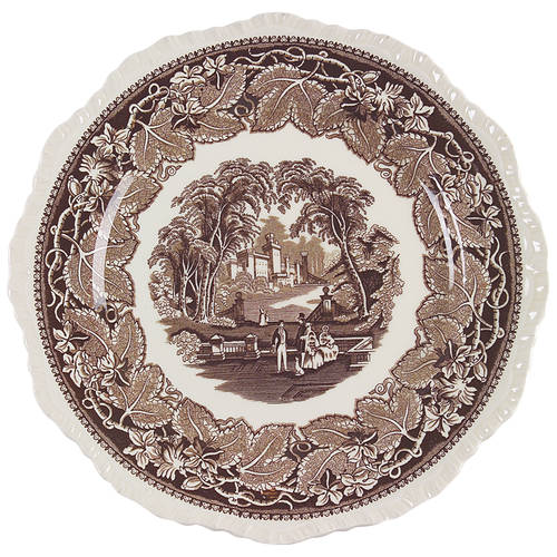 Vista Brown (No Trim) Large Dinner Plate