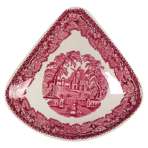 Vista Pink (No Trim) 5" Triangular Relish