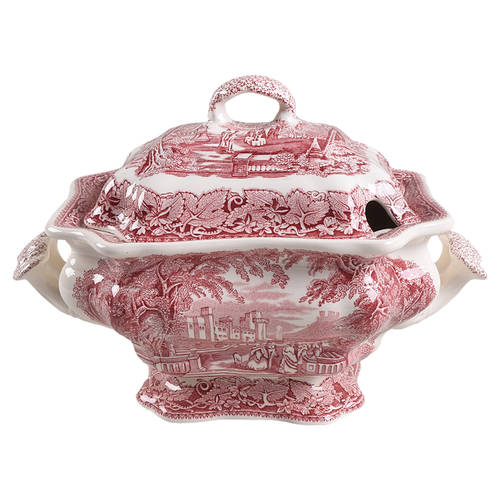Vista Pink (No Trim) Small Bedford Tureen & Lid