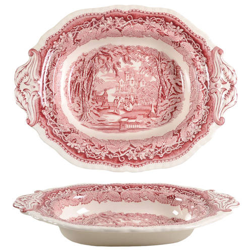 Vista Pink (No Trim) Oval Vegetable No Lid