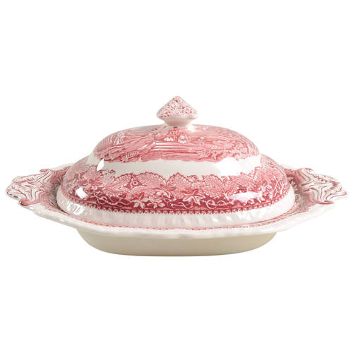 Vista Pink (No Trim) Oval Covered Vegetable