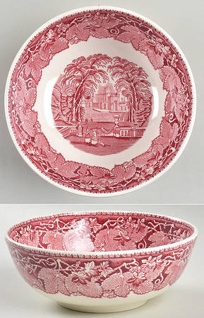 Vista Pink (No Trim) 7" Round Vegetable Bowl