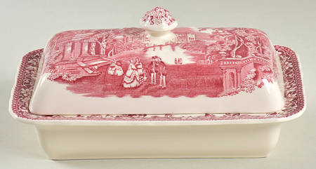 Vista Pink (No Trim) Rectangular Covered Butter