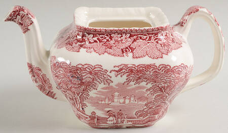 Vista Pink (No Trim) Small Teapot No Lid