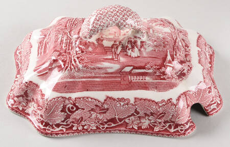 Vista Pink (No Trim) Lid for Large Bedford Tureen