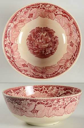 Vista Pink (No Trim) 10" Round Serving Bowl