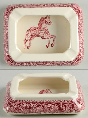 Vista Pink (No Trim) 4" Rectangular Ashtray
