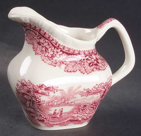 Vista Pink (No Trim) Small Square Fan Creamer