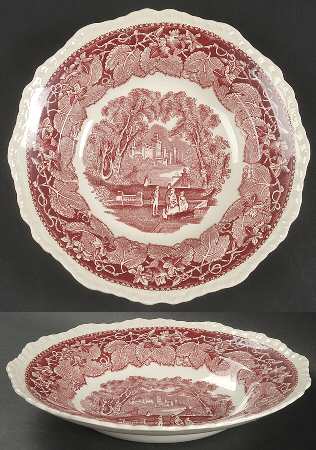 Vista Pink (No Trim) Large Rim Soup Bowl