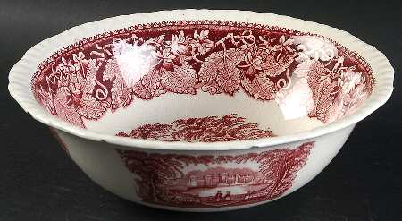 Vista Pink (No Trim) 8" Round Vegetable Bowl