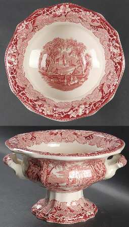 Vista Pink (No Trim) 9" Pekin Footed Salad Bowl