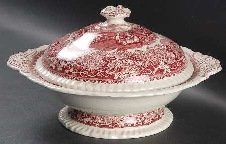 Vista Pink (No Trim) Round Covered Vegetable