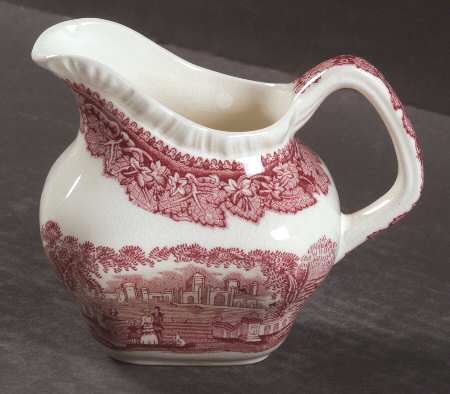 Vista Pink (No Trim) Square Fan Creamer