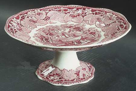 Vista Pink (No Trim) Round Compote (Height X Width) by Mason's