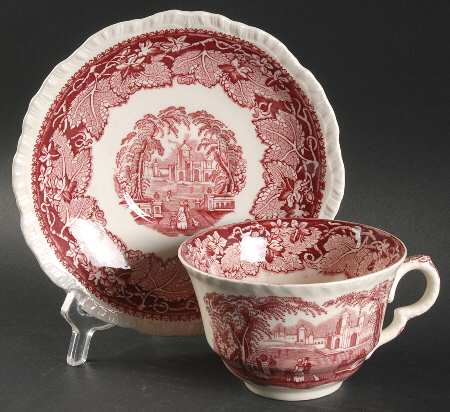Vista Pink (No Trim) Oversized Cup & Saucer Set