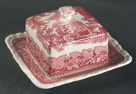 Vista Pink (No Trim) Square Covered Butter