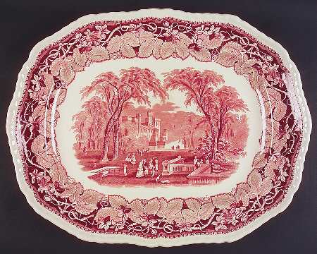Vista Pink (No Trim) 19" Oval Serving Platter