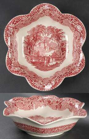 Vista Pink (No Trim) Round Fluted Dessert Bowl