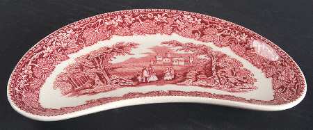 Vista Pink (No Trim) Crescent Salad Plate