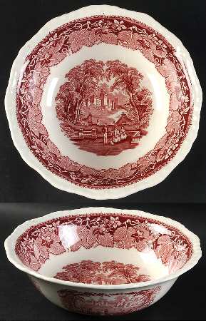 Vista Pink (No Trim) 9" Round Vegetable Bowl