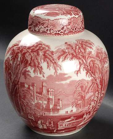 Vista Pink (No Trim) Large Prunus Jar & Lid